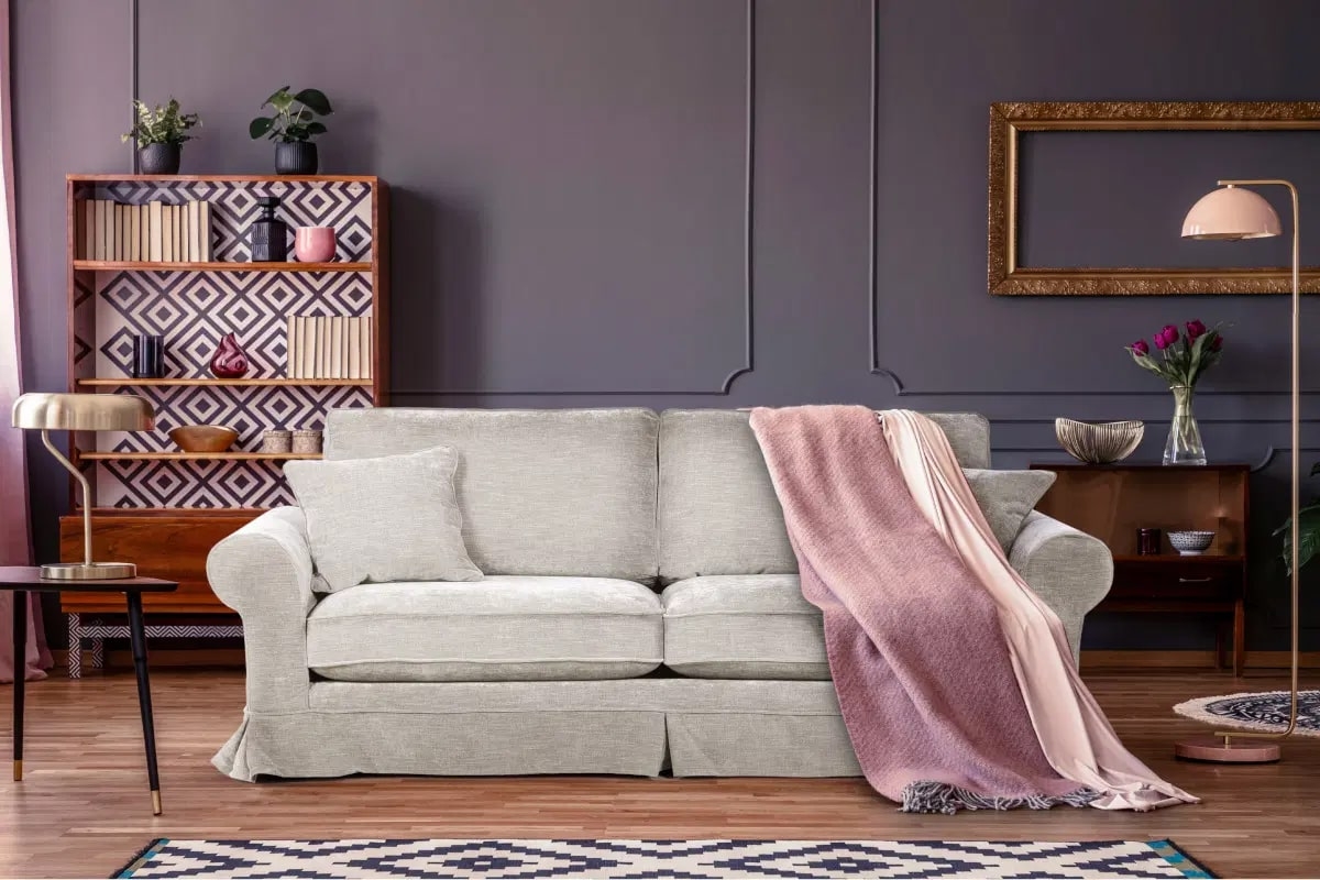 Sofa PURRI, smėlio, 227x90x98 cm