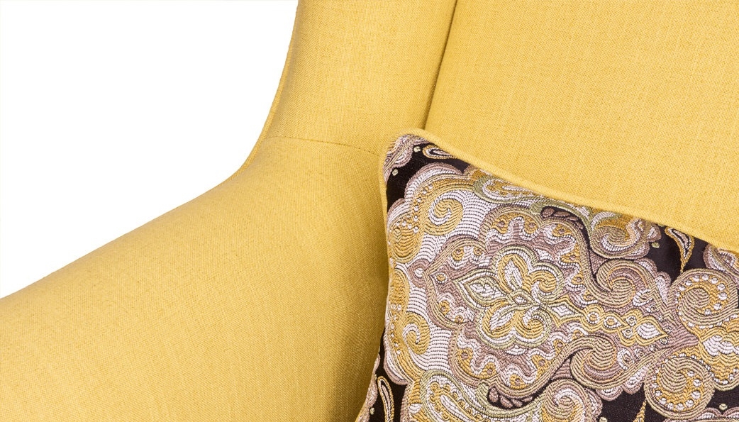 Fotelis STRAL, geltonas, 82x80x108 cm