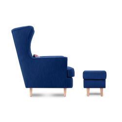 Pufas STRAL, mėlynas, 56x41x43 cm