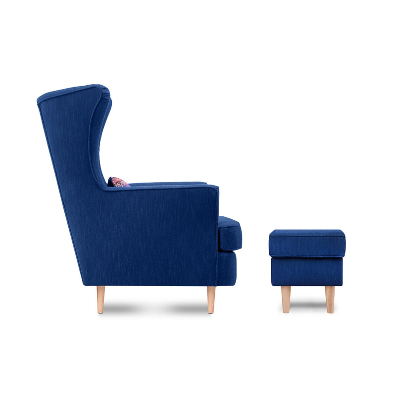 Pufas STRAL, mėlynas, 56x41x43 cm