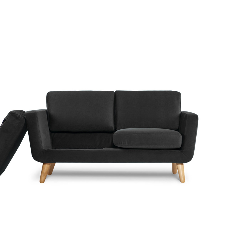 Sofa TAGO, juoda, 154x88x80 cm