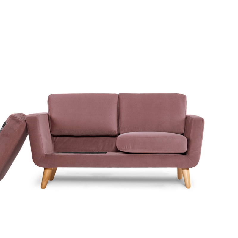 Sofa TAGO, rožinė, 154x88x80 cm