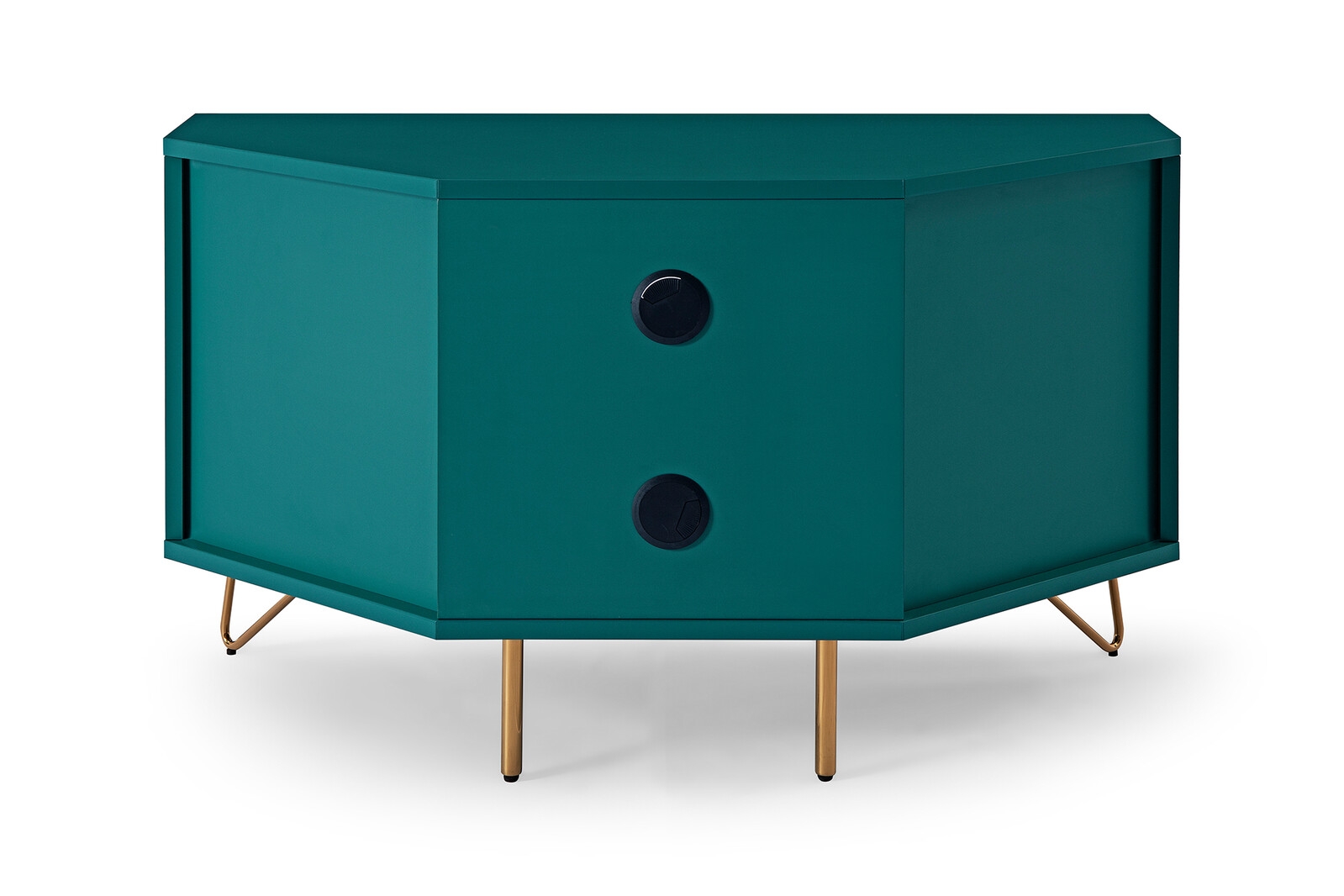 Skandinaviško stiliaus TV staliukas, kampinis, trijų skyrių