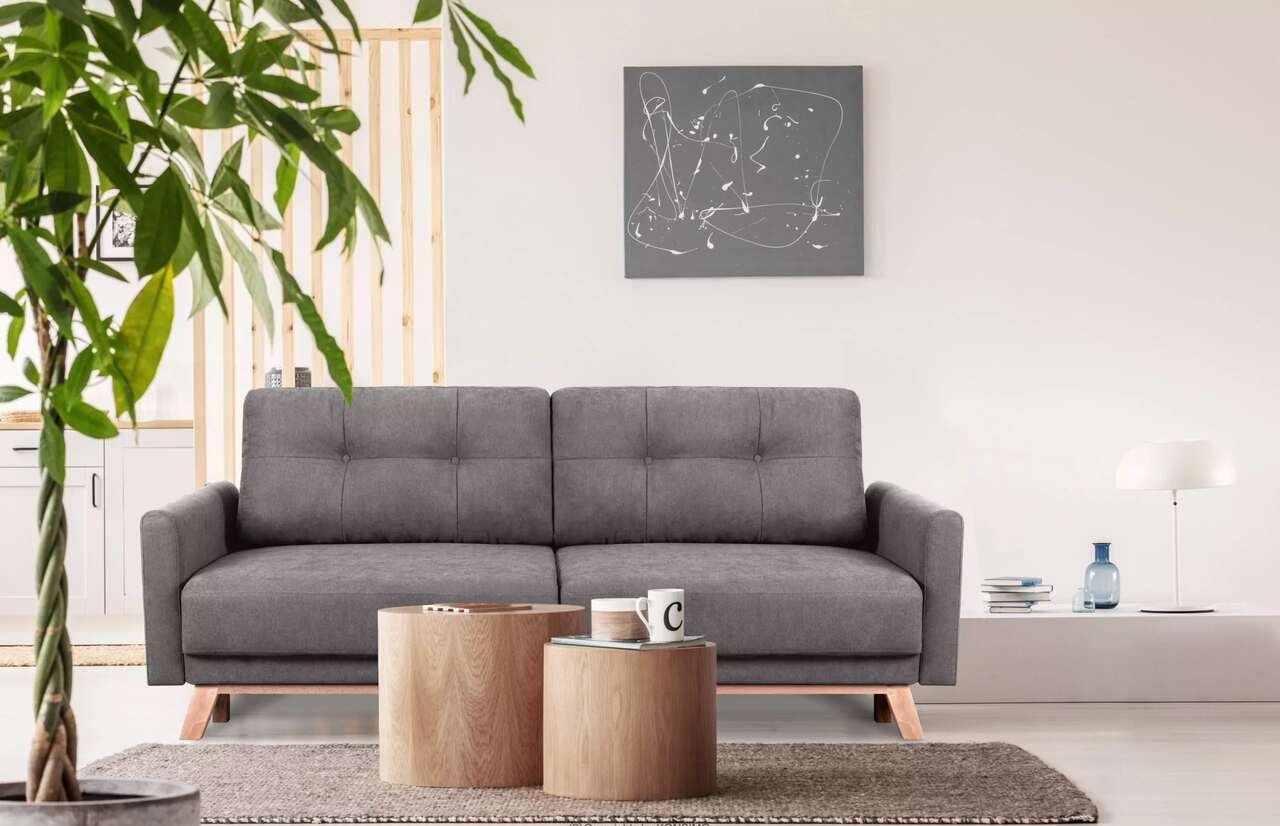 Sofa VISA, pilka, 220x95x79 cm