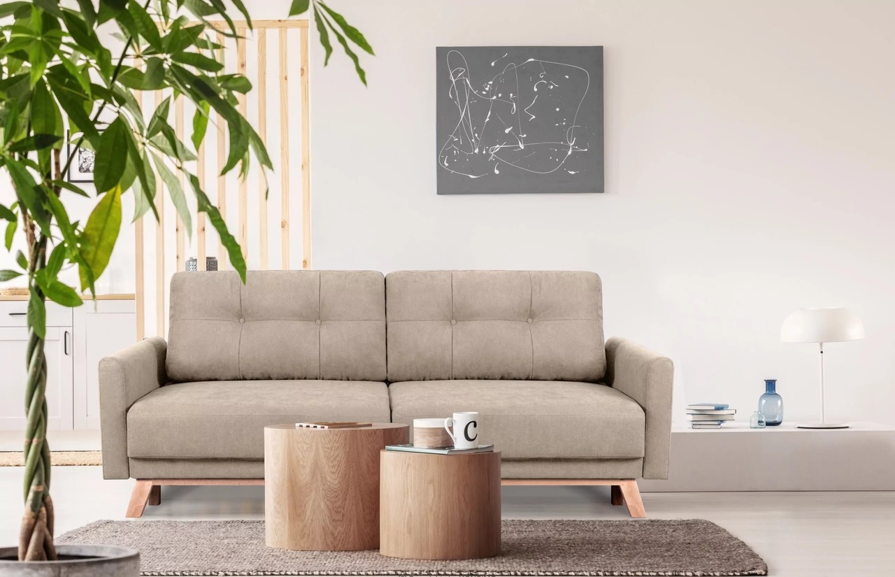 Sofa VISA, smėlio, 220x95x79 cm