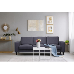 Sofa ALI, tamsiai pilka, 240x87x85 cm