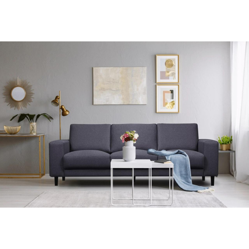 Sofa ALI, tamsiai pilka, 240x87x85 cm