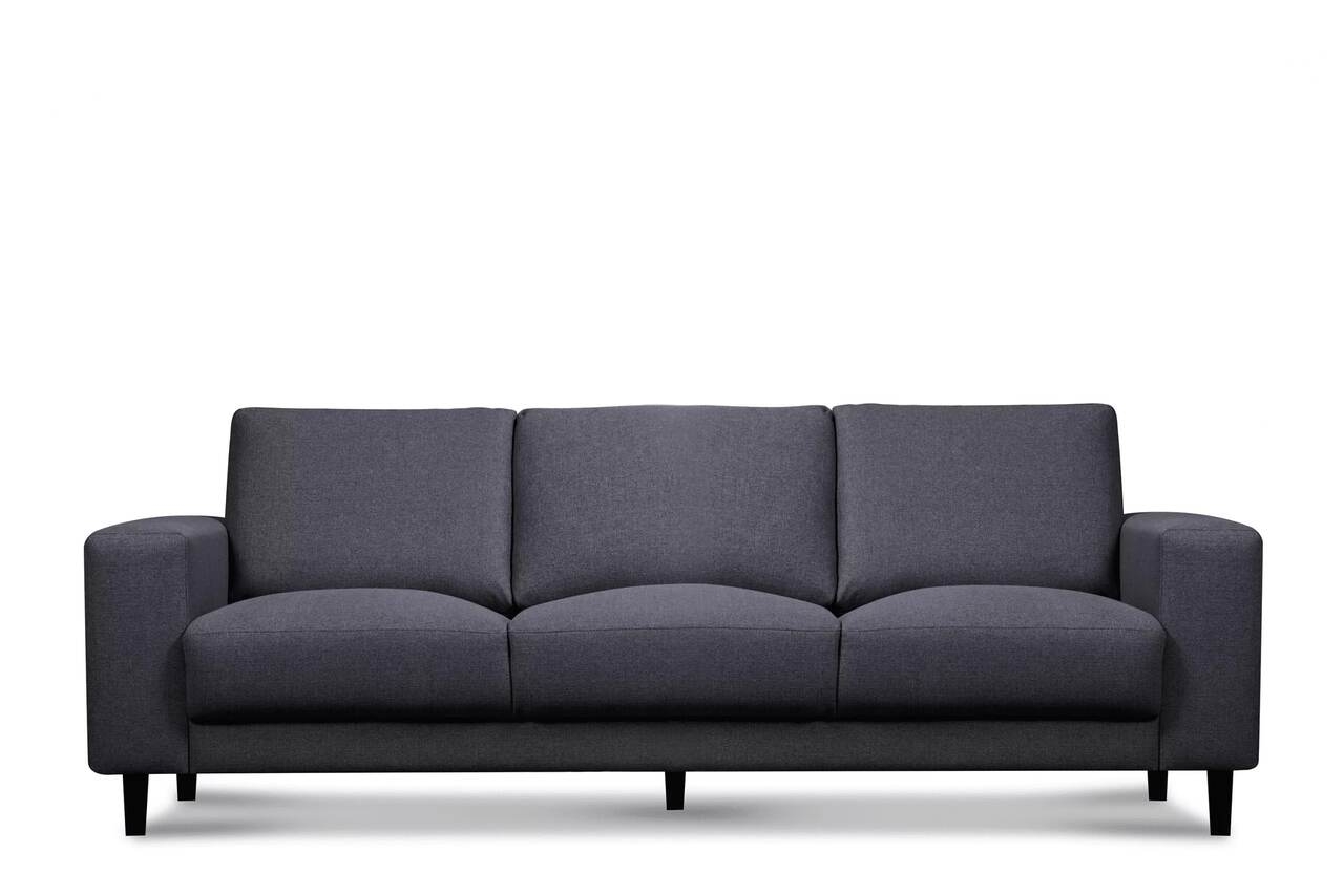 Sofa ALI, tamsiai pilka, 240x87x85 cm