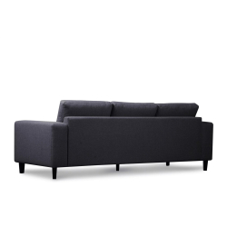 Sofa ALI, tamsiai pilka, 240x87x85 cm