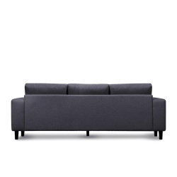 Sofa ALI, tamsiai pilka, 240x87x85 cm