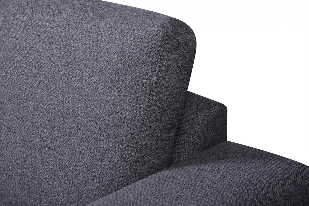 Sofa ALI, tamsiai pilka, 240x87x85 cm