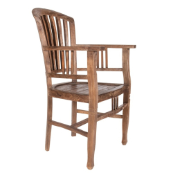 sendinto dizaino, senovinio stiliaus kėdė, su porankiais
