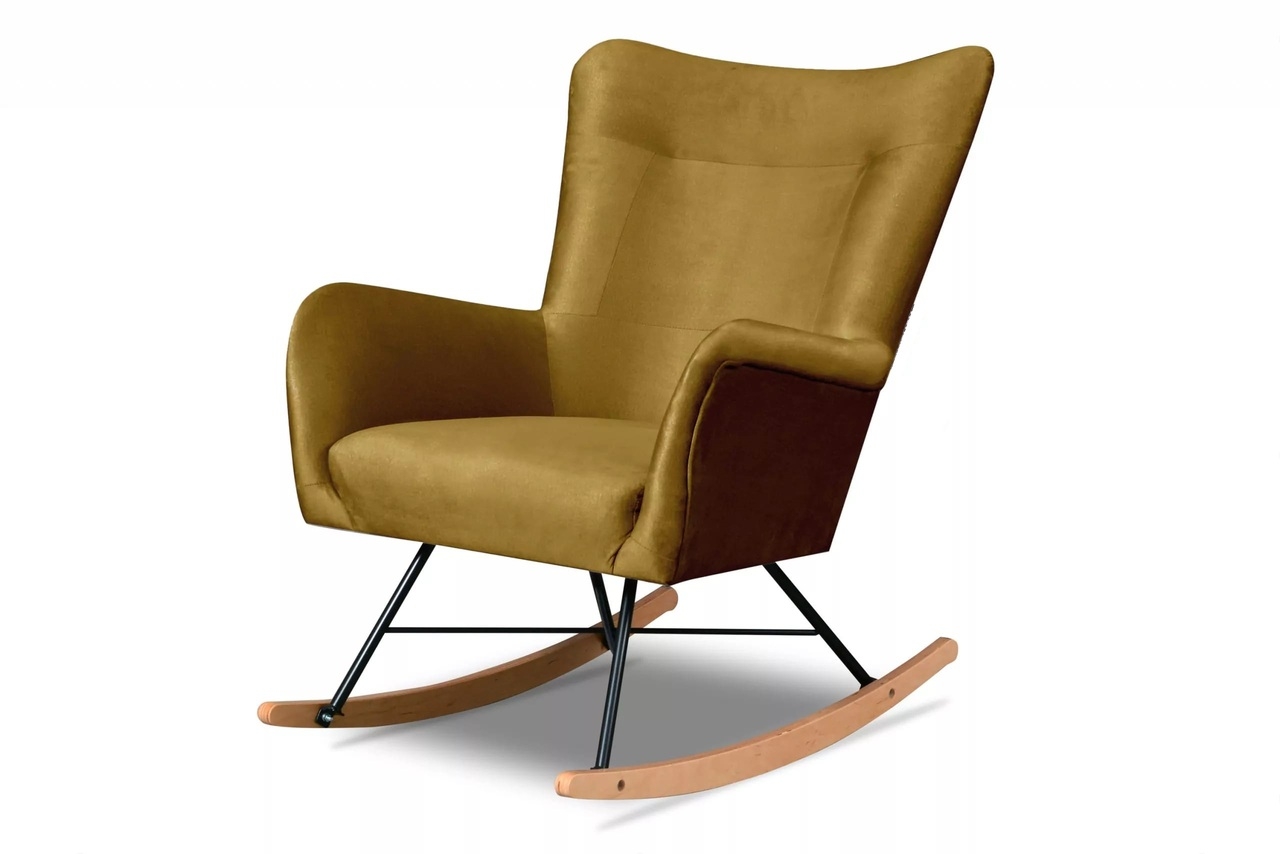 Supamas krėslas ADDU, geltonas, 75x95-112x94 cm