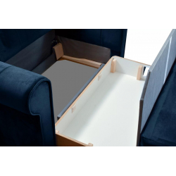 Sofa LAVI, mėlyna, 161x94x84 cm