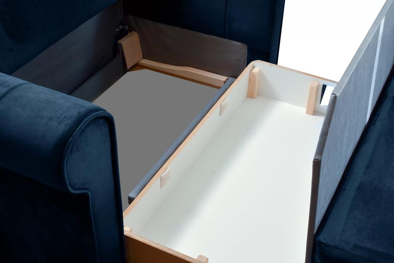 Sofa LAVI, mėlyna, 161x94x84 cm