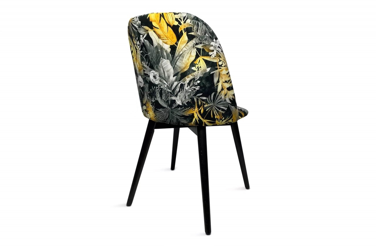 Kėdė BAKER, grafito/geltona, 48x44x86 cm