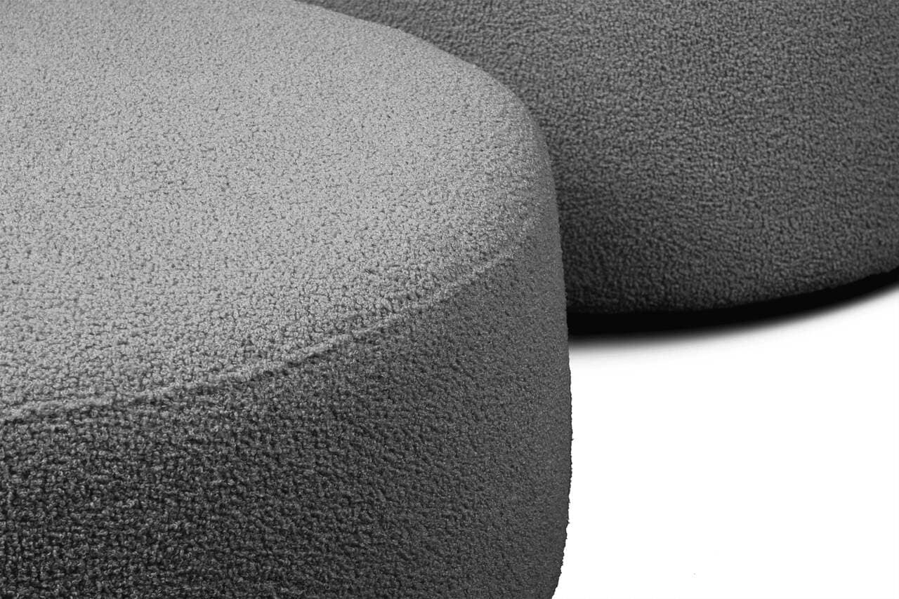 Pufas RAGI, tamsiai pilkas, 80x80x36 cm