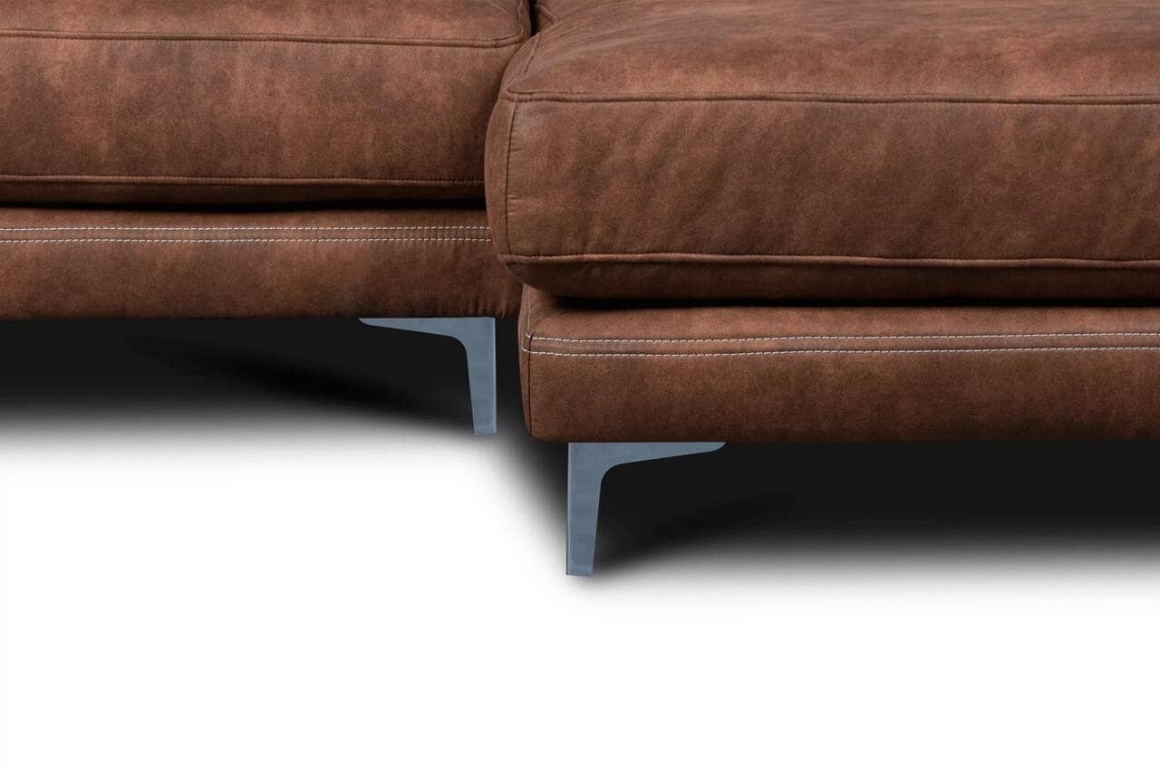 Minkštas kampas HOLO, rudas, kairinis/dešininis, 264x162x82 cm