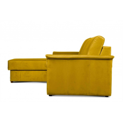 Minkštas kampas ALOP, geltonas, kairinis/dešininis, 292x185x98 cm