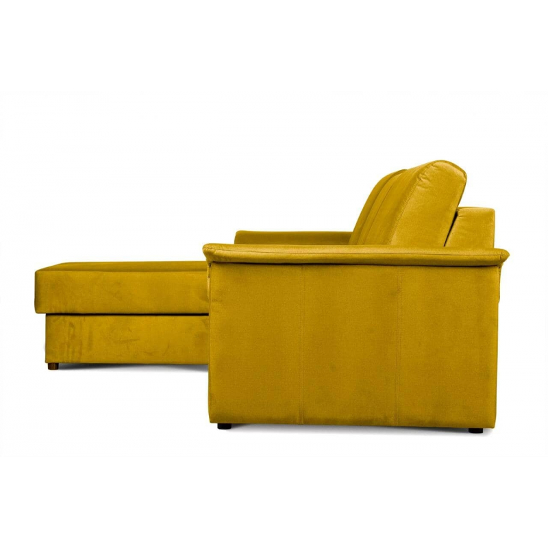 Minkštas kampas ALOP, geltonas, kairinis/dešininis, 292x185x98 cm