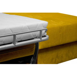 Minkštas kampas ALOP, geltonas, kairinis/dešininis, 292x185x98 cm