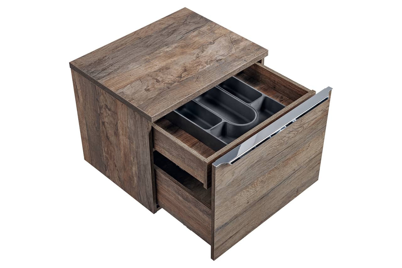 Pakabinama vonios spintelė su praustuvu 826 SANTA OAK