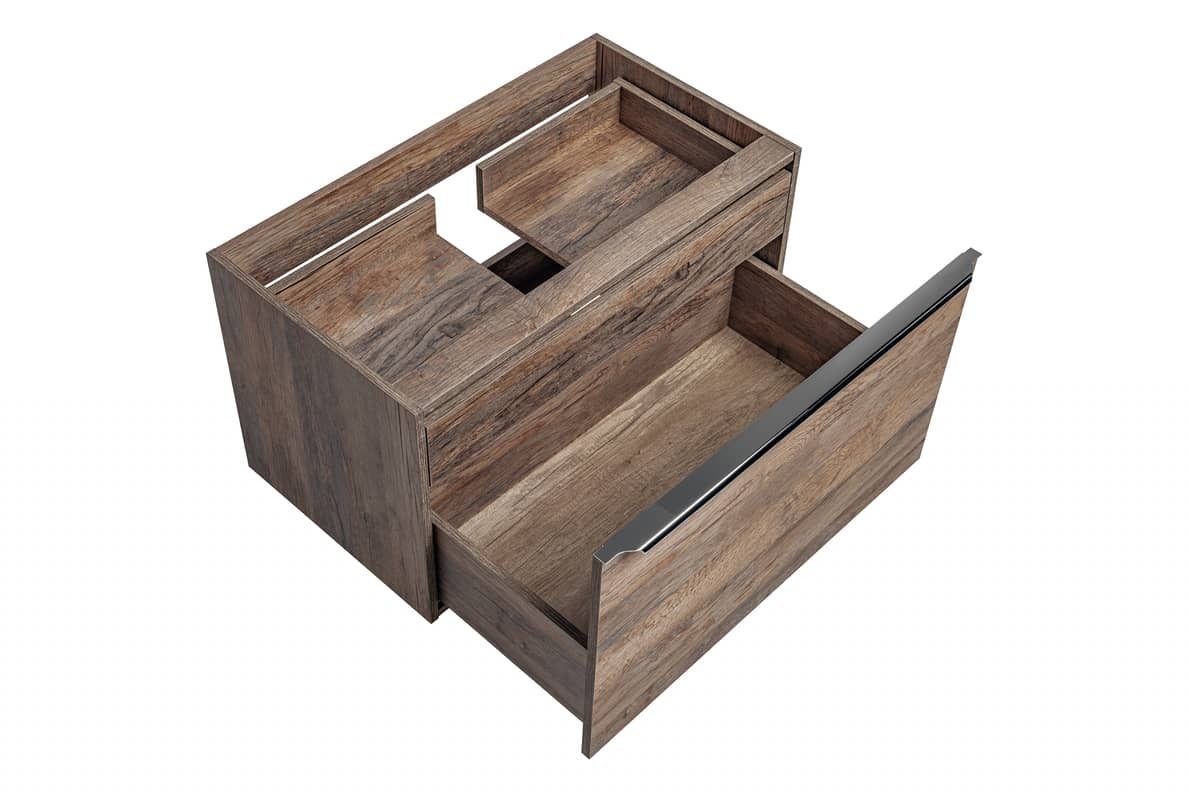 Pakabinama vonios spintelė su praustuvais 828D SANTA OAK