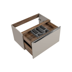 Pakabinama vonios spintelė su praustuvu 828 SANTA TAUPE