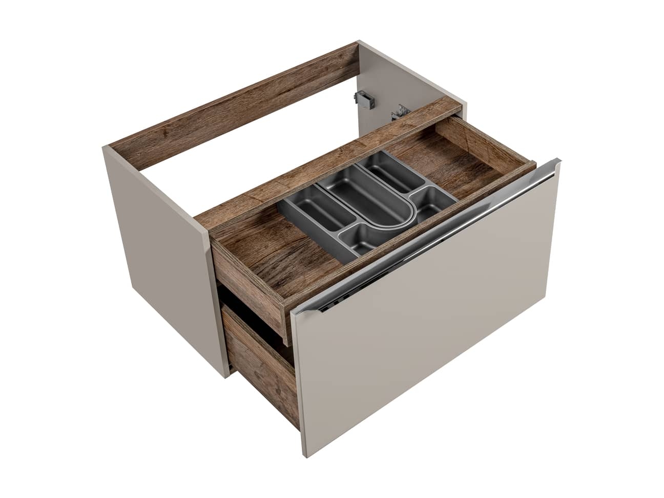 Pakabinama vonios spintelė su praustuvu 828 SANTA TAUPE