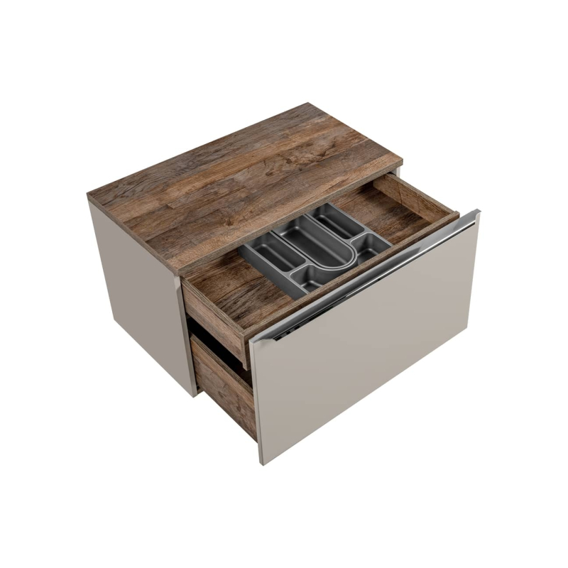 Pakabinama vonios spintelė su praustuvu 828 SANTA TAUPE