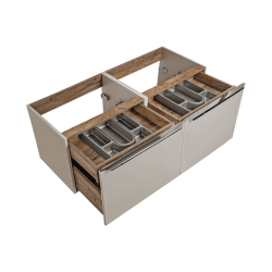 Pakabinama vonios spintelė su praustuvais 826D SANTA TAUPE