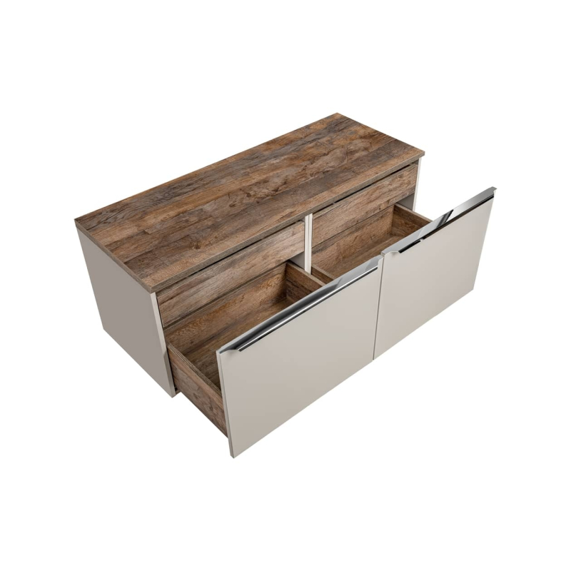 Pakabinama vonios spintelė su praustuvais 826D SANTA TAUPE