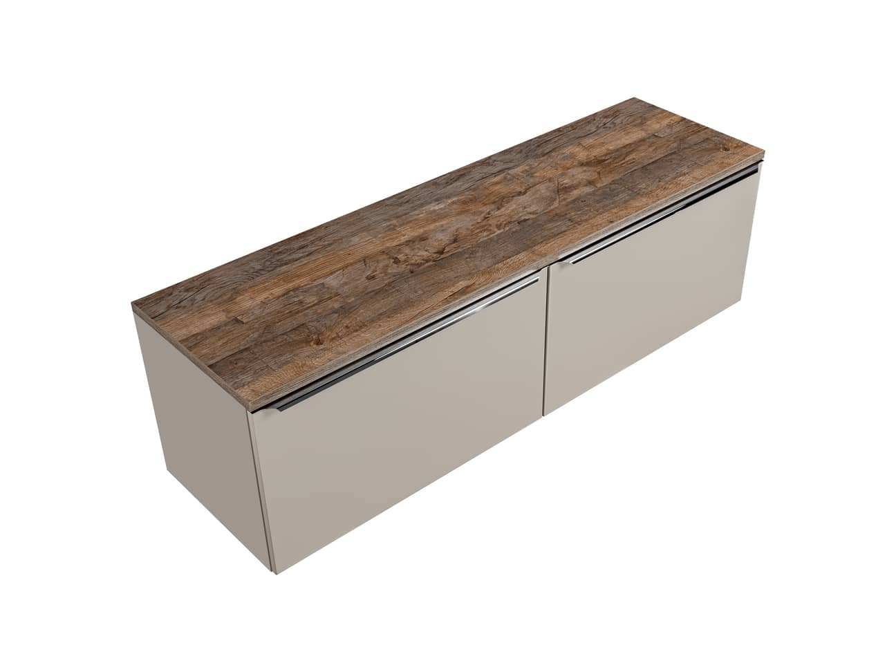 Pakabinama vonios spintelė su praustuvais 828D SANTA TAUPE