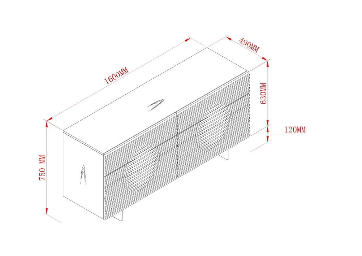 Komoda HOUSTON H07, 160x49x75 cm