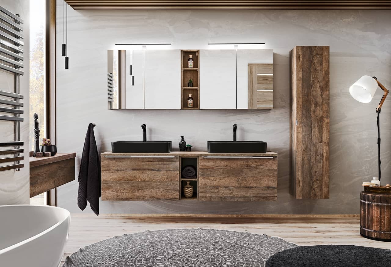 Pakabinama vonios spintelė 826 SANTA OAK