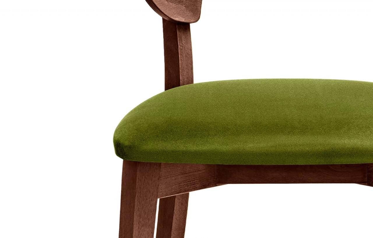 Kėdė LYCA, alyvuogių/riešutmedžio, 47x45x80,5 cm