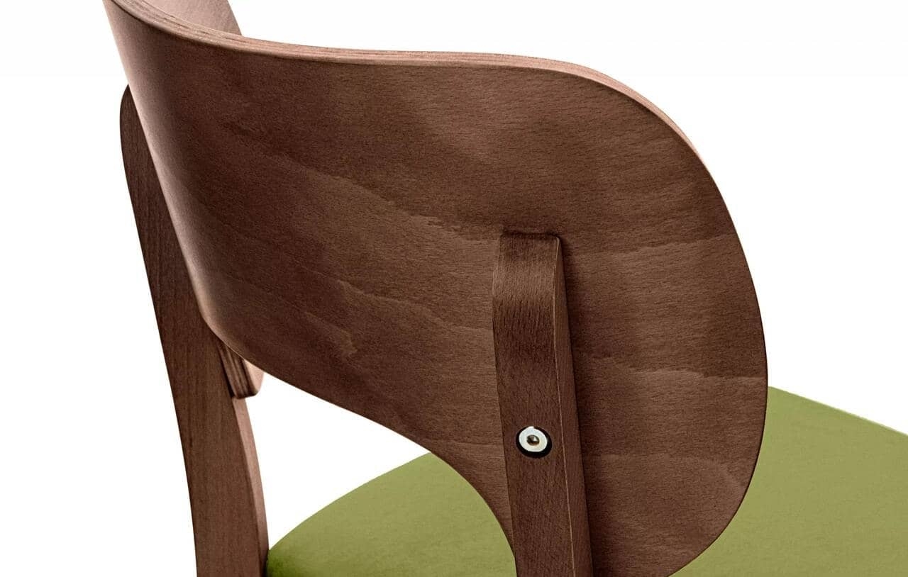 Kėdė LYCA, alyvuogių/riešutmedžio, 47x45x80,5 cm