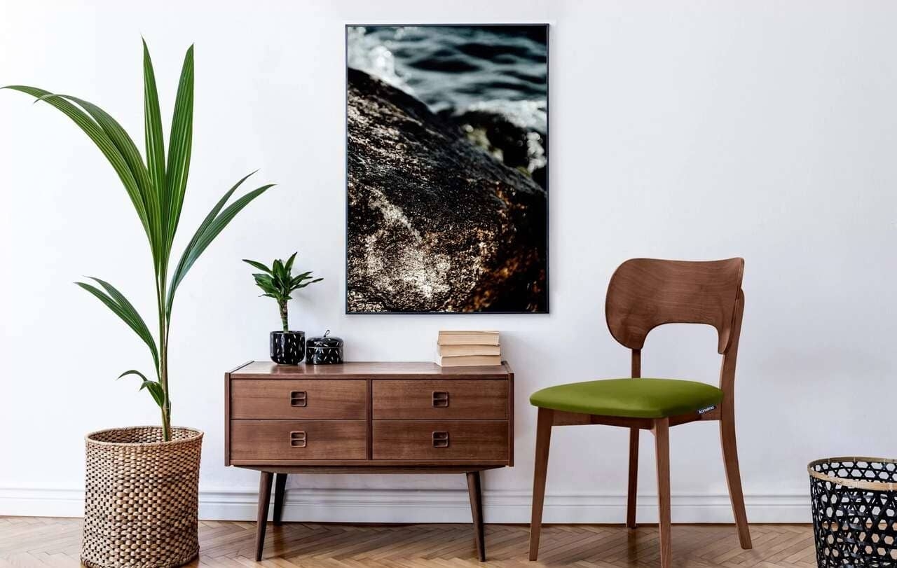 Kėdė LYCA, alyvuogių/riešutmedžio, 47x45x80,5 cm