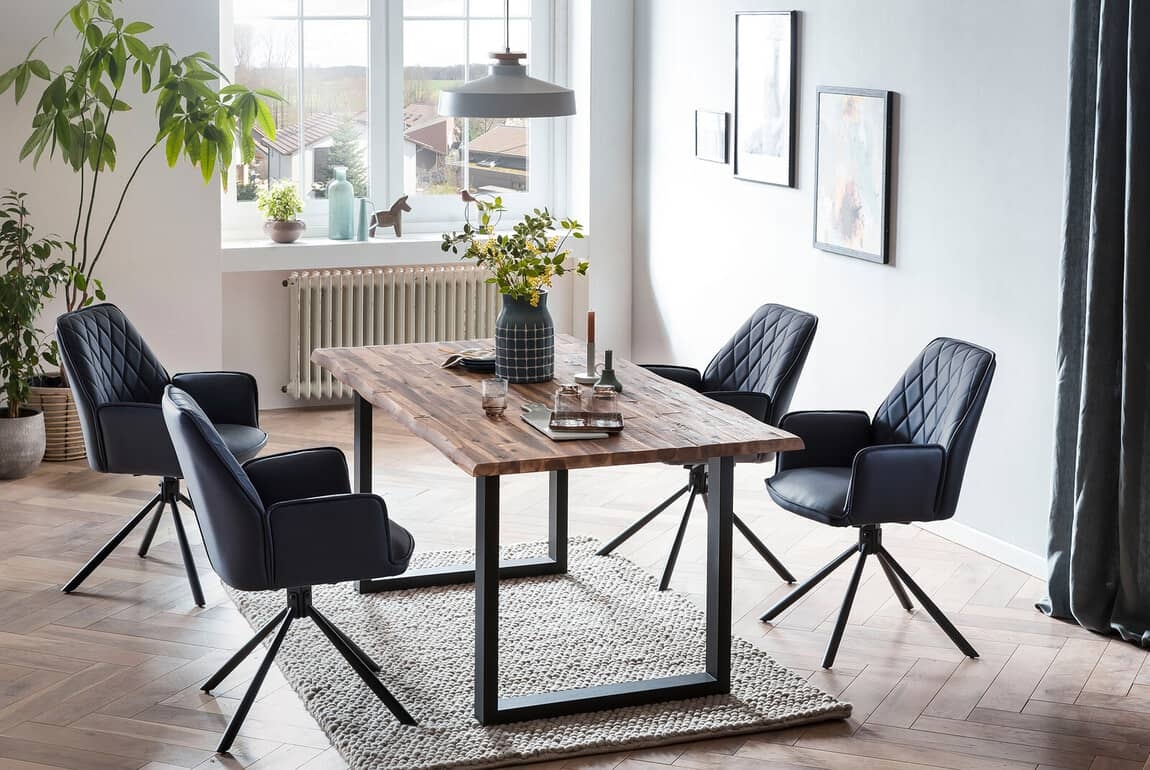 Kėdė 372, tamsiai mėlyna, 59x63x89 cm