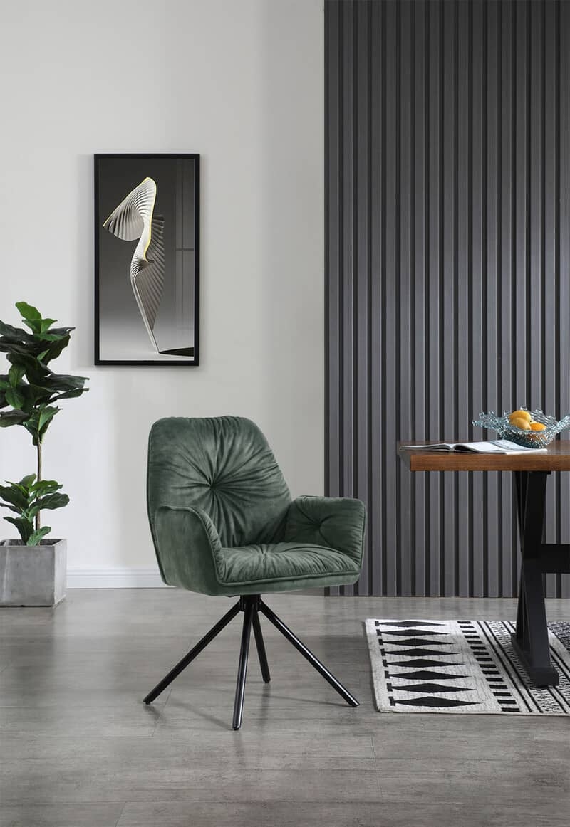 Kėdė 956, tamsiai žalia, 61x59x90 cm