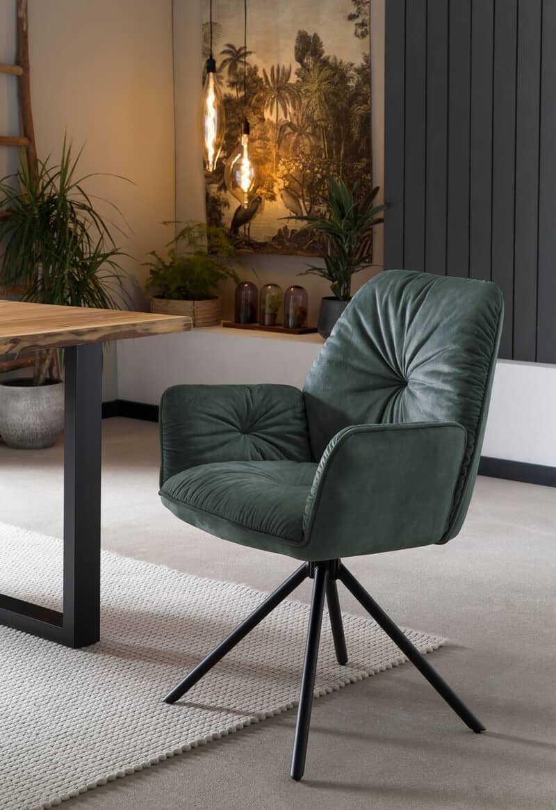 Kėdė 956, tamsiai žalia, 61x59x90 cm