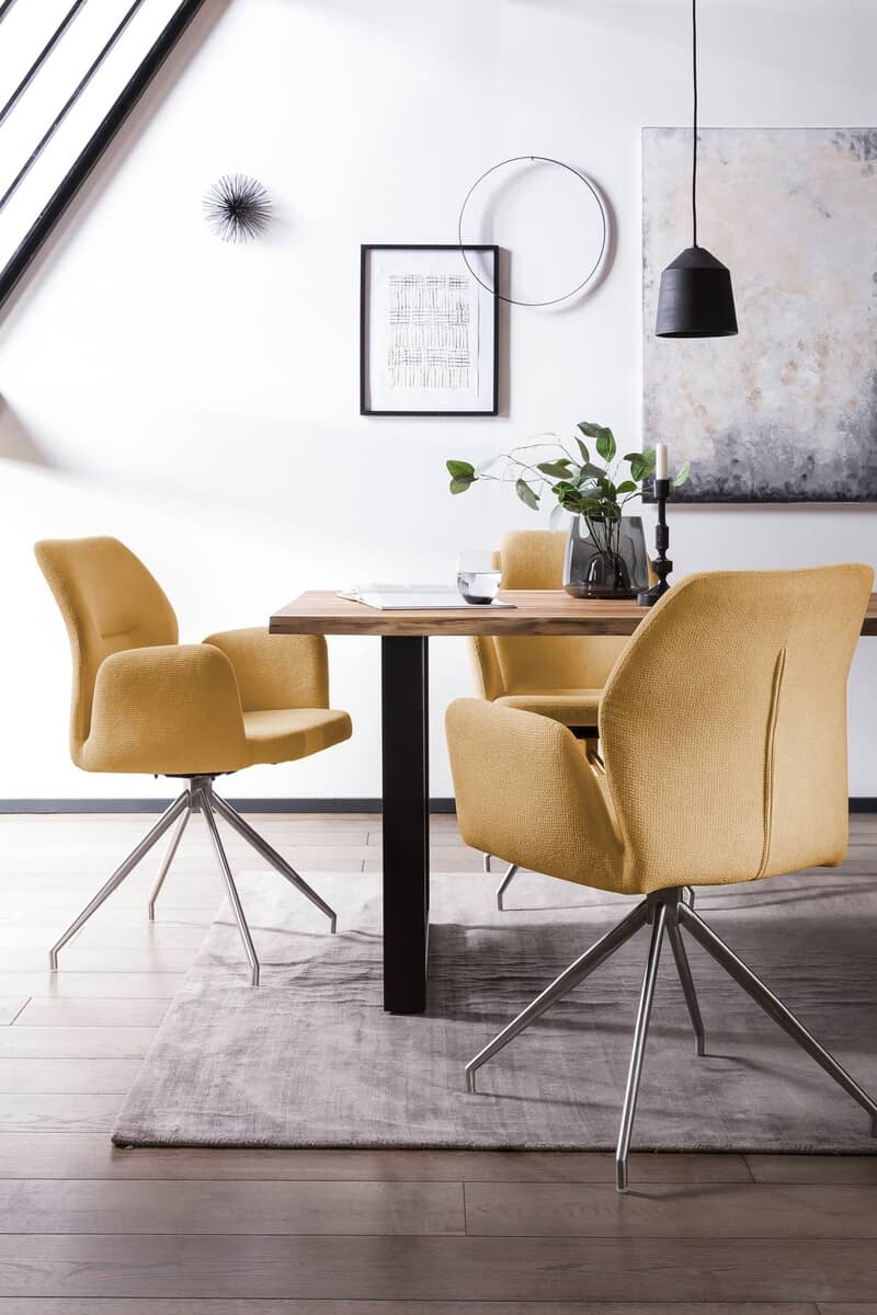 Kėdė 966, geltona, 60x62x89 cm