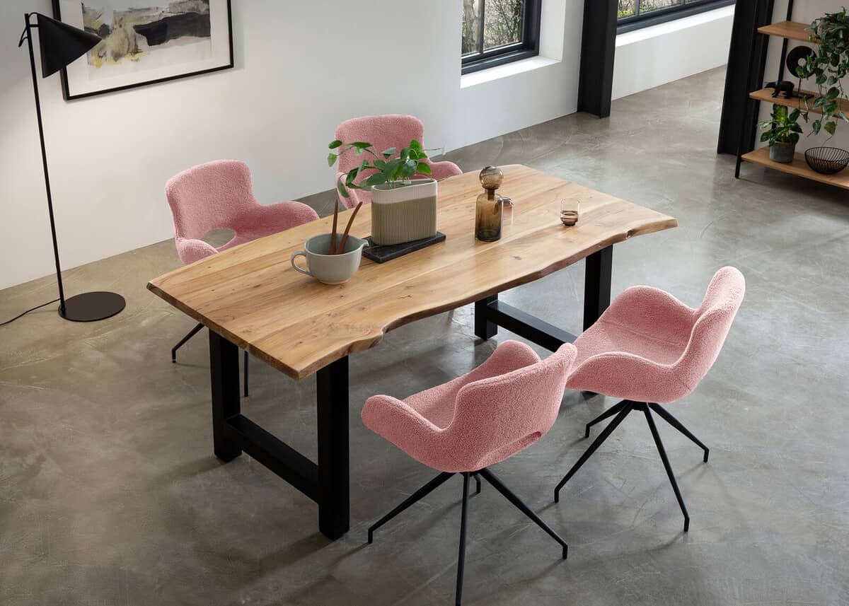 Kėdė 969, rožinė, 56x57x83 cm