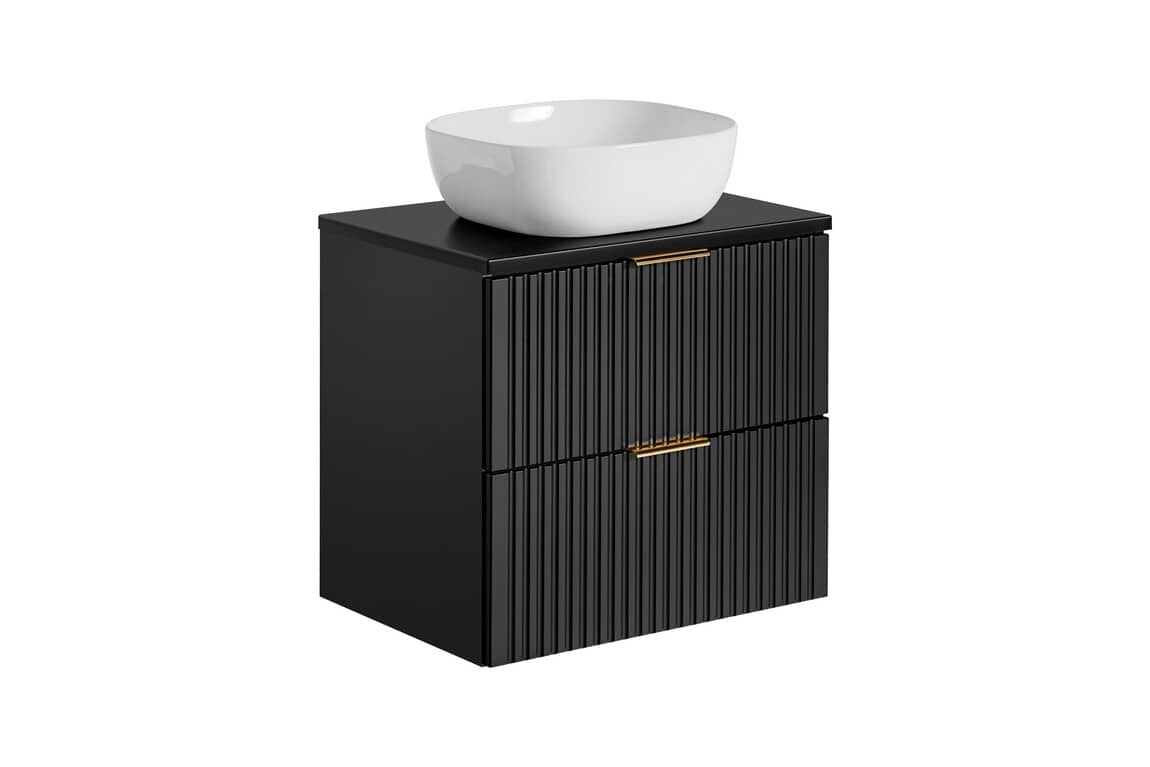 Pakabinama vonios spintelė su praustuvu 826A ADELO NERO