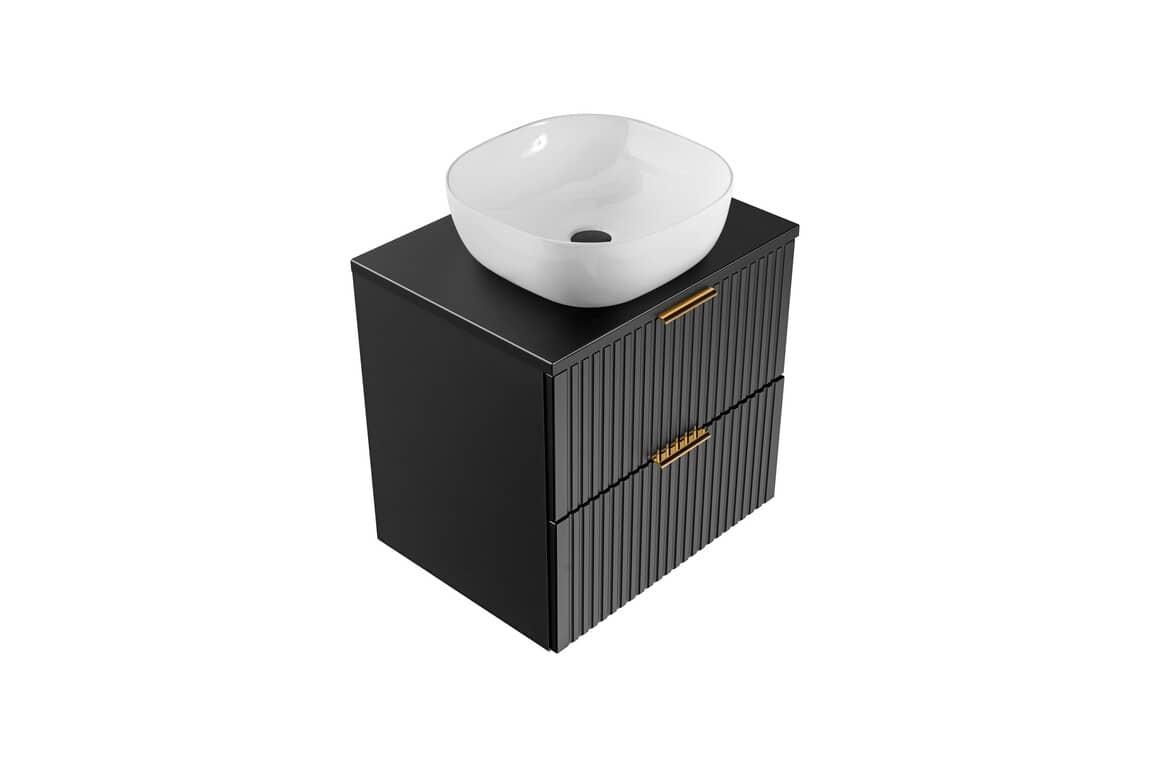 Pakabinama vonios spintelė su praustuvu 826A ADELO NERO