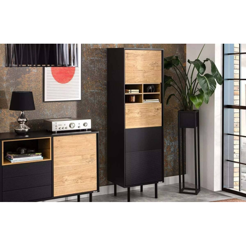 Knygų spinta LOFTY OAK, 52x41x174 cm