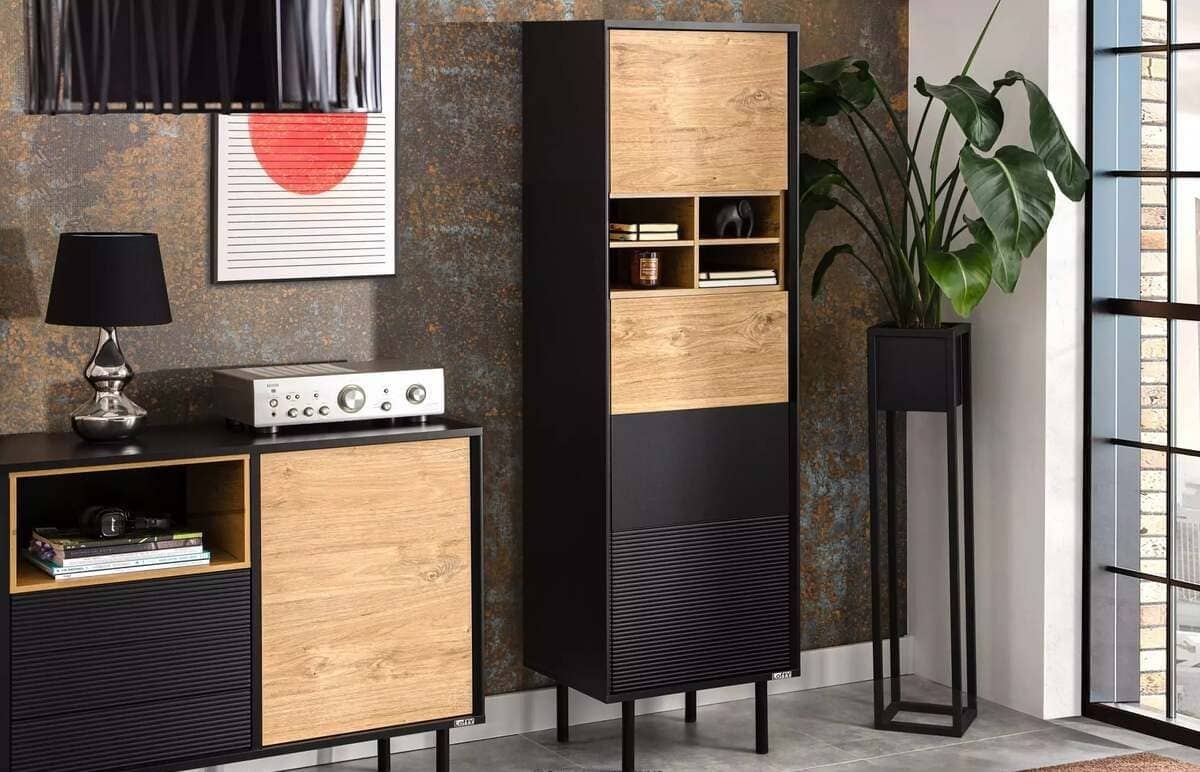 Knygų spinta LOFTY OAK, 52x41x174 cm