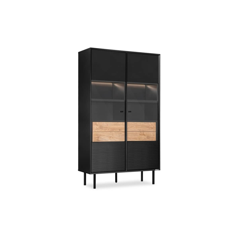Vitrina LOFTY GRAFIT, 102x41x174 cm