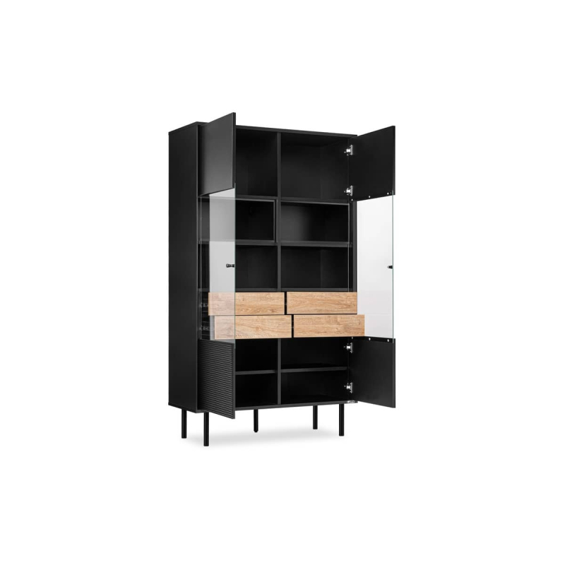 Vitrina LOFTY GRAFIT, 102x41x174 cm