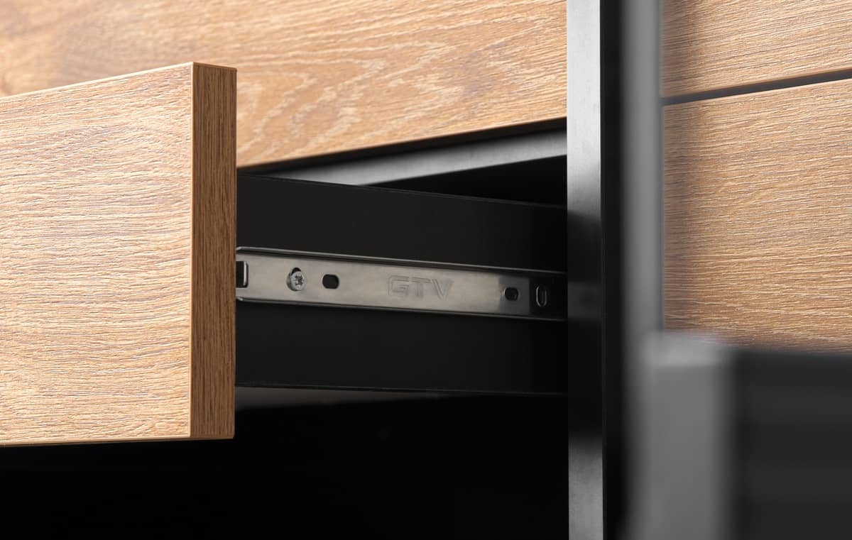 Vitrina LOFTY GRAFIT, 102x41x174 cm